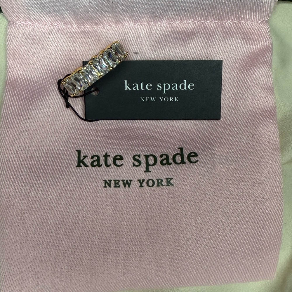 NWT Kate Spade "Rainbow Joy" Baguette CZ Ring